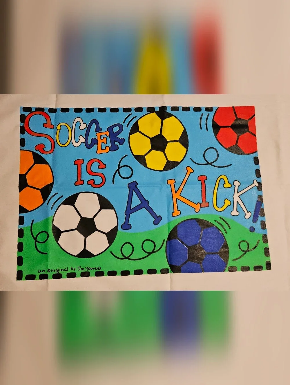 Soccer Is A Kick Graphic Pillow Case